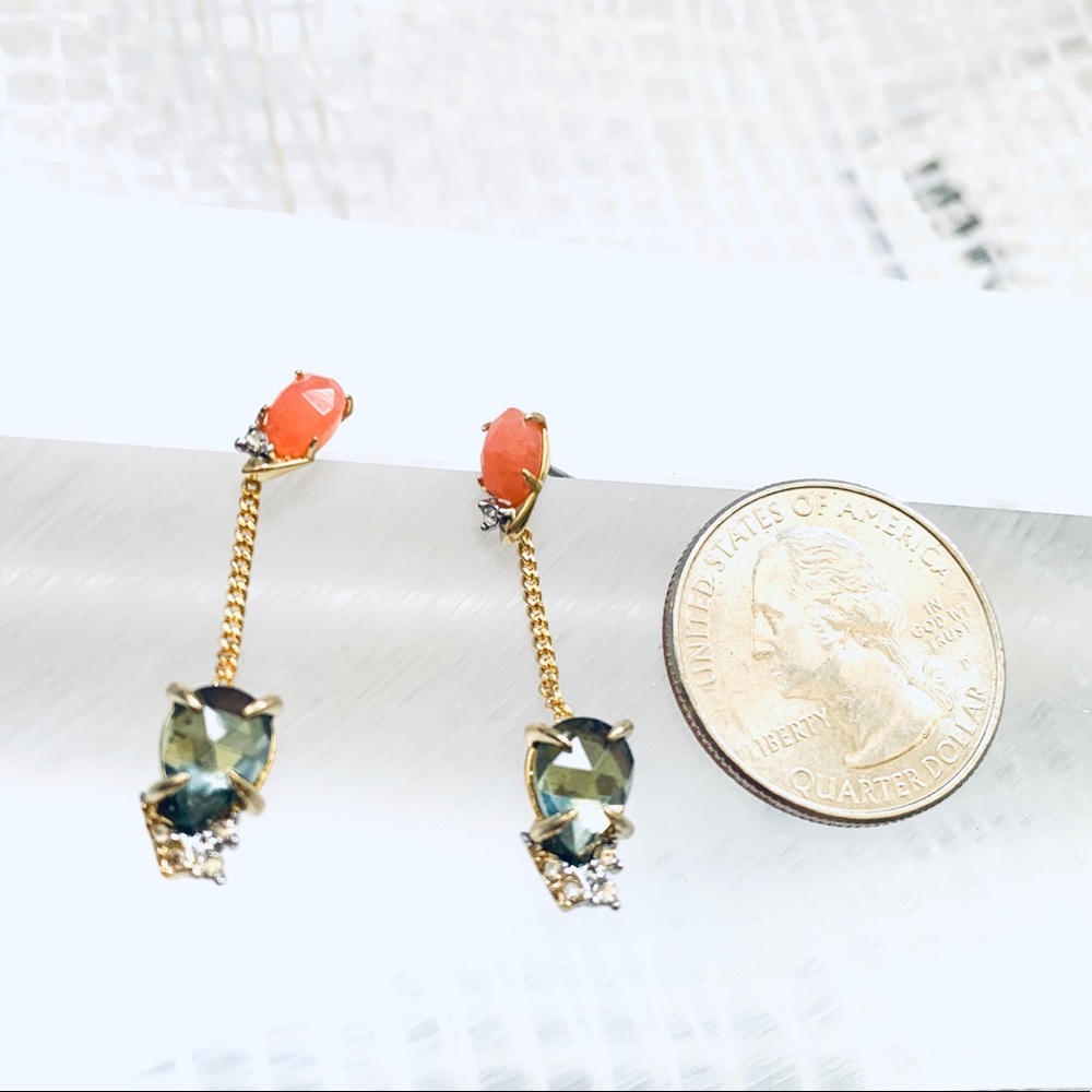 Alexis Bittar Drop Post Gemstone Crystal Earrings - Picture 8 of 12